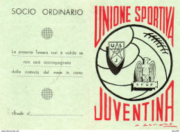 TESSERA UNIONE SPORTIVA JUVENTINA PALERMO - Historische Dokumente