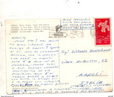1962  CARTOLINA CON ANNULLO FIRENZE + TARGHETTA - 1961-70: Storia Postale
