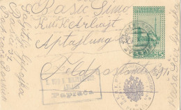 Bosnia-Herzegovina/Austria-Hungary, Postal Stationery-year 1915, Auxiliary Post Office/Ablage PAPRACA, Type A1 - Bosnia Y Herzegovina