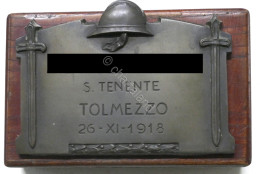 WWI Scatola Ricordo Sottotenente 8° Rgt. Alpini Batt. Val Fella - Tolmezzo 1918 - Other & Unclassified