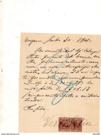 1901  LETTERA CON MARCHE DA BOLLO - Fiscale Zegels