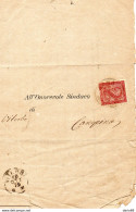1875  LETTERA CON ANNULLO ROMA + VITERBO - Marcophilie