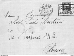 1940   LETTERA  CON ANNULLO MILANO + TARGHETTA - Poststempel