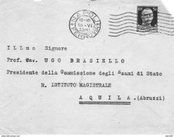 1935   LETTERA CON ANNULLO NAPOLI - Storia Postale