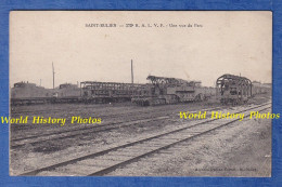 CPA - SAINT EULIEN Prés Saint Dizier / Villiers En Lieu - Gare De Train Blindé & Canon Sur Rail - 372e Régiment RALVF - Stazioni Con Treni