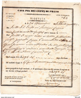 1864 CASA PIA DEI CEPPI DI PRATO - Documents Historiques