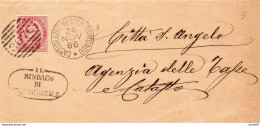 1886 LETTERA CON ANNULLO NUMERALE CASTIGLIONE MESSER RAIMONDO TERAMO - Poststempel
