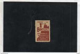 1929 1 ESPOSIZIONE ARTIGIANALE E INDUSTRIALE CHATEAU MONBELIARD - Vignetten (Erinnophilie)