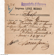 1906 ACQUEDOTTO DI FERRARA - Italy