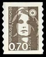 France Autoadhésif ** N°    6 Ou 2873 - Briat. Marianne Du Bicentenaire Le 0f70 Dentelure Ondulée, Brun - Unused Stamps