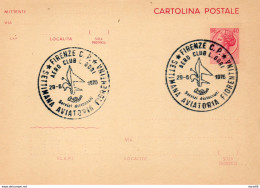 1976 CARTOLINA CON ANNULLO FIRENZE SETTIMANA AVIATORIA - Interi Postali