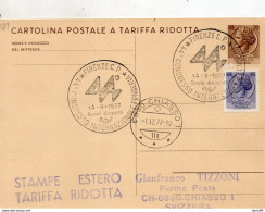 1977 CARTOLINA CON ANNULLO  FIRENZE CONGRESSO FONDERIA - Interi Postali