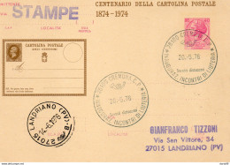 1976 CARTOLINA CON ANNULLO  CREMONA INCONTRI DI LIUTERIA - Interi Postali