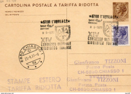 1977 CARTOLINA CON ANNULLO  L'AQUILA  CONG. GIURIDICO FORENSE - Interi Postali