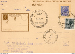 1977 CARTOLINA CON ANNULLO MILANO  XXXVI MERCATO INTERNAZIONALE FILM - Entero Postal