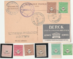 N°706/7, Obl: 16/1/47 Congrès De Versailles Sur Carte De L'assemblée National + Variétés. Collection BERCK. - Cartas & Documentos
