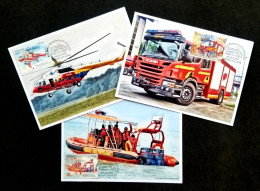 Malaysia Rescue Vehicle 2024 Helicopter Fire Engine Brigade Boat Ship Transport Firefighting Fireman (maxicard) - Malaysia (1964-...)