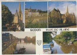 Redon  35 Carte Circulée Non Timbrée  Multivues ( 5 )  Souvenirs Pays De Vilaine - Redon