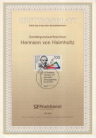 Germany Deutschland 1994-29 Hermann Von Helmholtz, German Physicist Physics Physician, Canceled In Bonn - 1991-2000