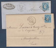 Bordeaux N° 46B  Sur 2 Lettres - Cote : 60 € - 1870 Ausgabe Bordeaux