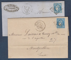 Bordeaux N° 46B  Sur 2 Lettres - Cote : 60 € - 1870 Emission De Bordeaux