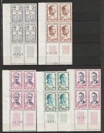 N° 1198 à 1202 à  Héros De La Résistance: Belle Série En Blocs De 4 Timbres Neuf  Impeccable - Unused Stamps