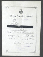 WWI - Attestato Autorizzazione A Fregiarsi Del Distintivo Zona Guerra - 1918 - Documents