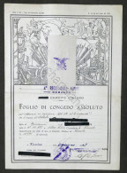 Foglio Di Congedo Assoluto - 4° Reggimento Alpini - Villar Pellice  - 1948 - Documents