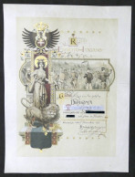 Regio Esercito Italiano - Diploma Medaglia D'Argento Gara Tiro Con Pistola 1906 - Dokumente