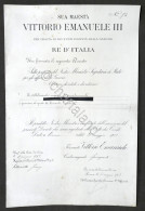 Regno D'Italia Militaria Decreto Di Promozione Al Grado Di Tenente Medico - 1912 - Documentos