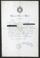 Regno Di Sardegna - Ministero Guerra E Marina - Certificato D'Anzianità - 1843 - Documentos