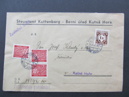 BRIEF Kutná Hora Dienstmarken Portomarken  1941 // P9878 - Cartas & Documentos