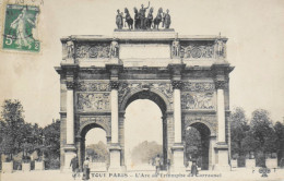 CPA. [75] > TOUT PARIS > N° 165 M - L'Arc De Triomphe Du Carroussel - 1908 - BE - Triumphbogen