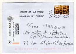 Enveloppe FRANCE Avec Sticker Suivi Oblitération LA POSTE 12599A-02 03/05/2024 LV - Oblitérations Mécaniques (Autres)