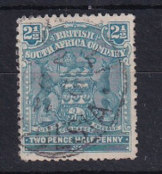 Rhodesia - BSAC: 1898-1908   Arms    SG80b     2½d   Grey Blue  Used    - Andere & Zonder Classificatie