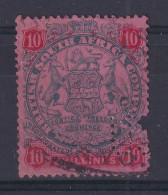 Rhodesia - BSAC: 1896/97   Arms    SG50     10/-   [Die II - No Dot]   Used Perfin   - Other & Unclassified