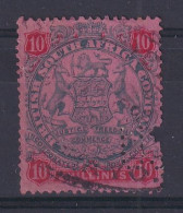 Rhodesia - BSAC: 1896/97   Arms    SG50     10/-   [Die II - No Dot]   Used Perfin   - Autres & Non Classés