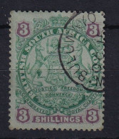 Rhodesia - BSAC: 1896/97   Arms    SG36     3/-   [Die I - With Dot] Used Fiscal   - Andere & Zonder Classificatie