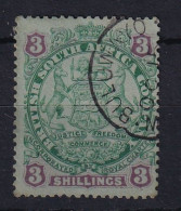 Rhodesia - BSAC: 1896/97   Arms    SG36     3/-   [Die I - With Dot] Used Fiscal   - Otros & Sin Clasificación