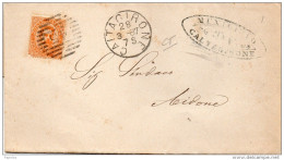 1887  LETTERA CON ANNULLO CALTAGIRONE - Storia Postale