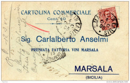 1905   CARTOLINA CON ANNULLO S. MARCO IN LAMIS  FOGGIA - Marcofilie