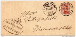 1925   LETTERA  CON ANNULLO  S. ANGELO D'ALIFE   CASERTA - Storia Postale
