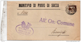 1930  LETTERA  CON ANNULLO  PIOVE DI SACCO PADOVA - Marcophilie