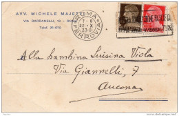 1933   CARTOLINA  CON ANNULLO  ROMA  + TARGHETTA MOSTRA RIVOLUZIONE   FASCISTA - Storia Postale