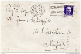 1933  LETTERA  CON ANNULLO  ROMA  + TARGHETTA MOSTRA RIVOLUZIONE   FASCISTA - Poststempel