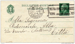 1933    CARTOLINA CON ANNULLO  GENOVA + TARGHETTA MOSTRA RIVOLUZIONE   FASCISTA - Marcofilía
