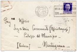 1933  LETTERA  CON ANNULLO  PADOVA + TARGHETTA MOSTRA RIVOLUZIONE   FASCISTA - Poststempel