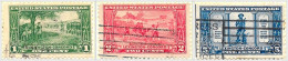 # 617-19 - Complete Set, 1925 Lexington-Concord Sesquicentennial Used - Oblitérés