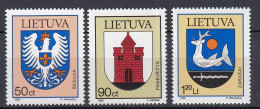 LITHUANIA 1996 Coat Of Arms MNH(**) Mi 621-623 #Lt1125 - Litauen