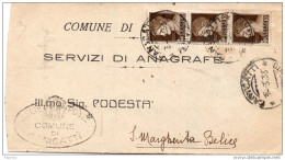 1933   LETTERA CON ANNULLO CANICATTÌ AGRIGENTO - Marcophilia